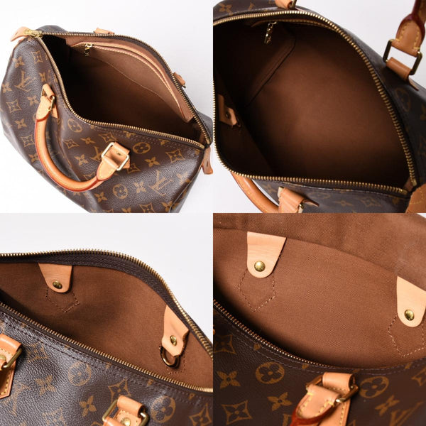 Very Good LOUIS VUITTON Speedy 30 Handbag New M41108 Monogram Brown Leather PVC Used 4a003176