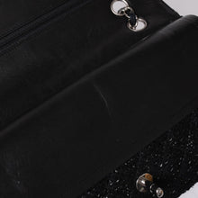 画像をギャラリービューアに読み込む, CHANEL シャネル マトラッセ25 Wフラップ Wチェーンショルダーバッグ 10番台 ココマーク ツイード レザー ブラック 美品 中古 4a001623