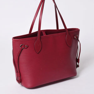 LOUIS VUITTON Neverfull PM Handbag M40959 Epi Leather Bordeaux Silver Hardware Good Condition Used 4a001596