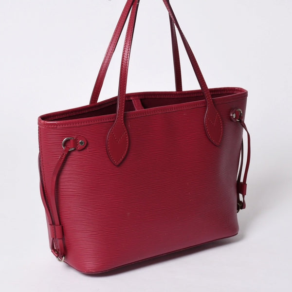 LOUIS VUITTON Neverfull PM Handbag M40959 Epi Leather Bordeaux Silver Hardware Good Condition Used 4a001596