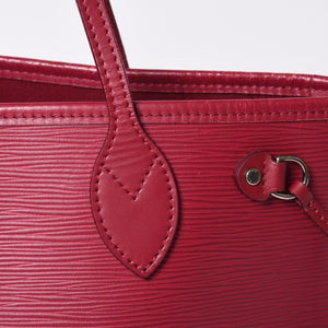 LOUIS VUITTON Neverfull PM Handbag M40959 Epi Leather Bordeaux Silver Hardware Good Condition Used 4a001596