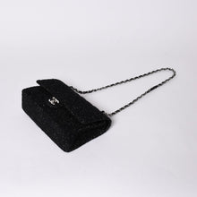 画像をギャラリービューアに読み込む, CHANEL シャネル マトラッセ25 Wフラップ Wチェーンショルダーバッグ 10番台 ココマーク ツイード レザー ブラック 美品 中古 4a001623