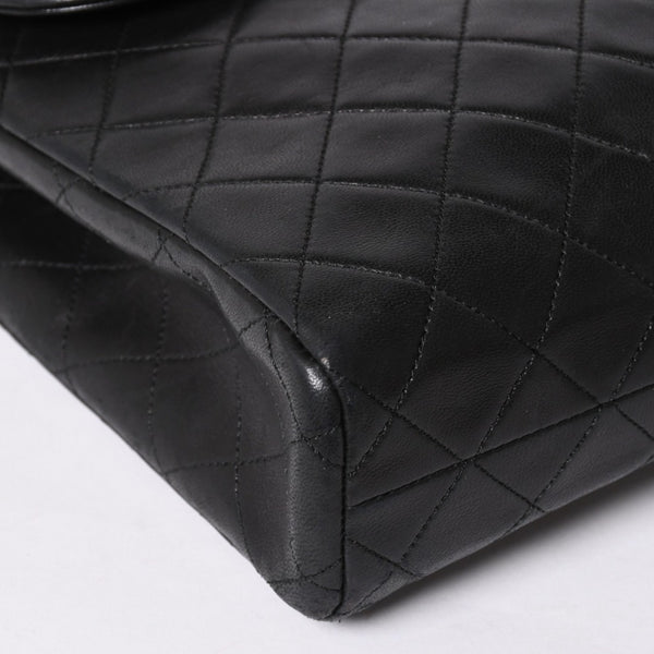 CHANEL Chain Tote Bag No. 1 Coco Mark Lambskin Quilted Black Gold Hardware Good Condition Used 4a001635