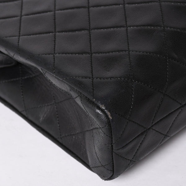 CHANEL Chain Tote Bag No. 1 Coco Mark Lambskin Quilted Black Gold Hardware Good Condition Used 4a001635
