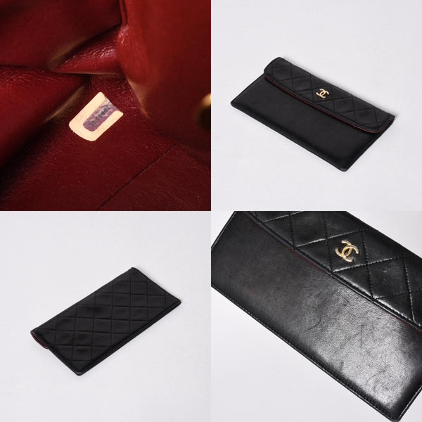 CHANEL Chain Tote Bag No. 1 Coco Mark Lambskin Quilted Black Gold Hardware Good Condition Used 4a001635