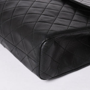 CHANEL Chain Tote Bag No. 1 Coco Mark Lambskin Quilted Black Gold Hardware Good Condition Used 4a001635
