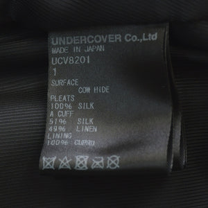 Very Good Condition UNDERCOVER JUN TAKAHASHI Leather Jacket Black UCV8201 Used 4a001637