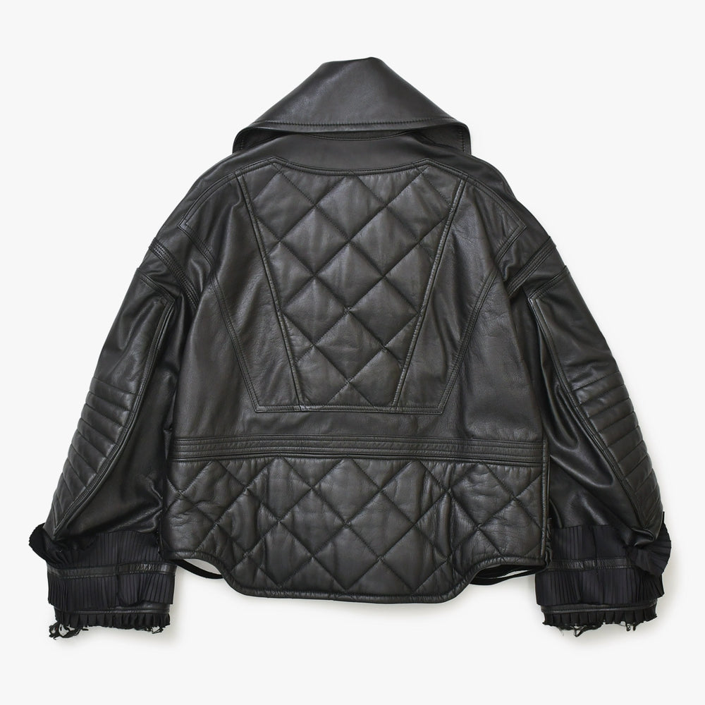 極美品 UNDERCOVER アンダーカバー JUN TAKAHASHI ジュンタカハシ レザージャケット ブラック UCV8201 中古 4a001637