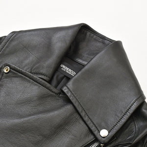 Very Good Condition UNDERCOVER JUN TAKAHASHI Leather Jacket Black UCV8201 Used 4a001637