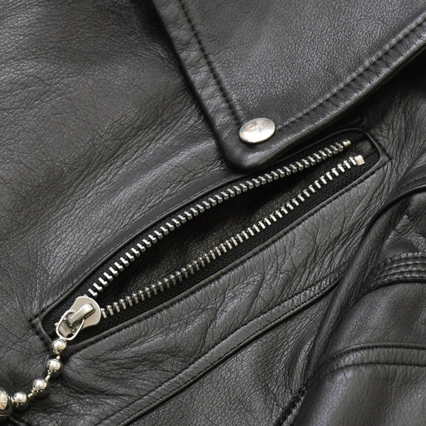 Very Good Condition UNDERCOVER JUN TAKAHASHI Leather Jacket Black UCV8201 Used 4a001637