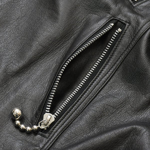Very Good Condition UNDERCOVER JUN TAKAHASHI Leather Jacket Black UCV8201 Used 4a001637