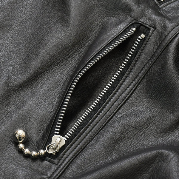 Very Good Condition UNDERCOVER JUN TAKAHASHI Leather Jacket Black UCV8201 Used 4a001637