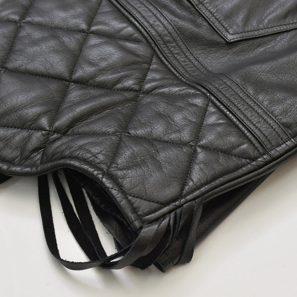 Very Good Condition UNDERCOVER JUN TAKAHASHI Leather Jacket Black UCV8201 Used 4a001637