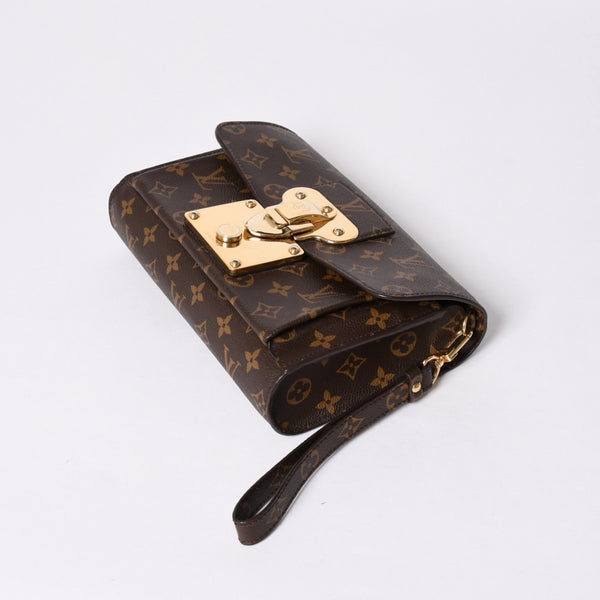 LOUIS VUITTON ルイヴィトン CLUTCH HISTORIQUE ヒストリーク リストレット クラッチバッグ モノグラム ブラウン 美品 中古 4a001682