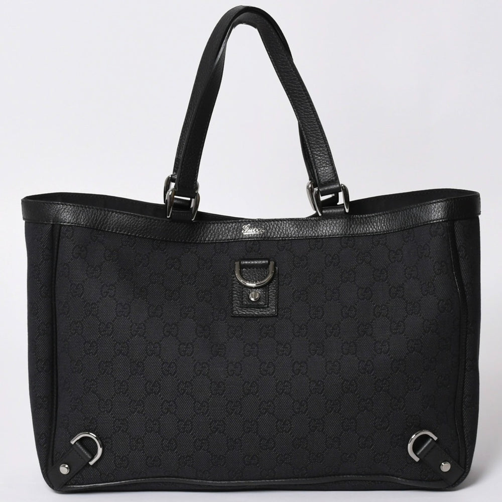 極美品 GUCCI グッチ アビー GG柄 ブラック GGキャンバス 293580 トートバッグ ショルダーバッグ 中古 4a001644