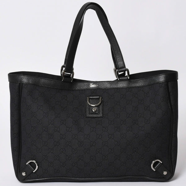 極美品 GUCCI グッチ アビー GG柄 ブラック GGキャンバス 293580 トートバッグ ショルダーバッグ 中古 4a001644