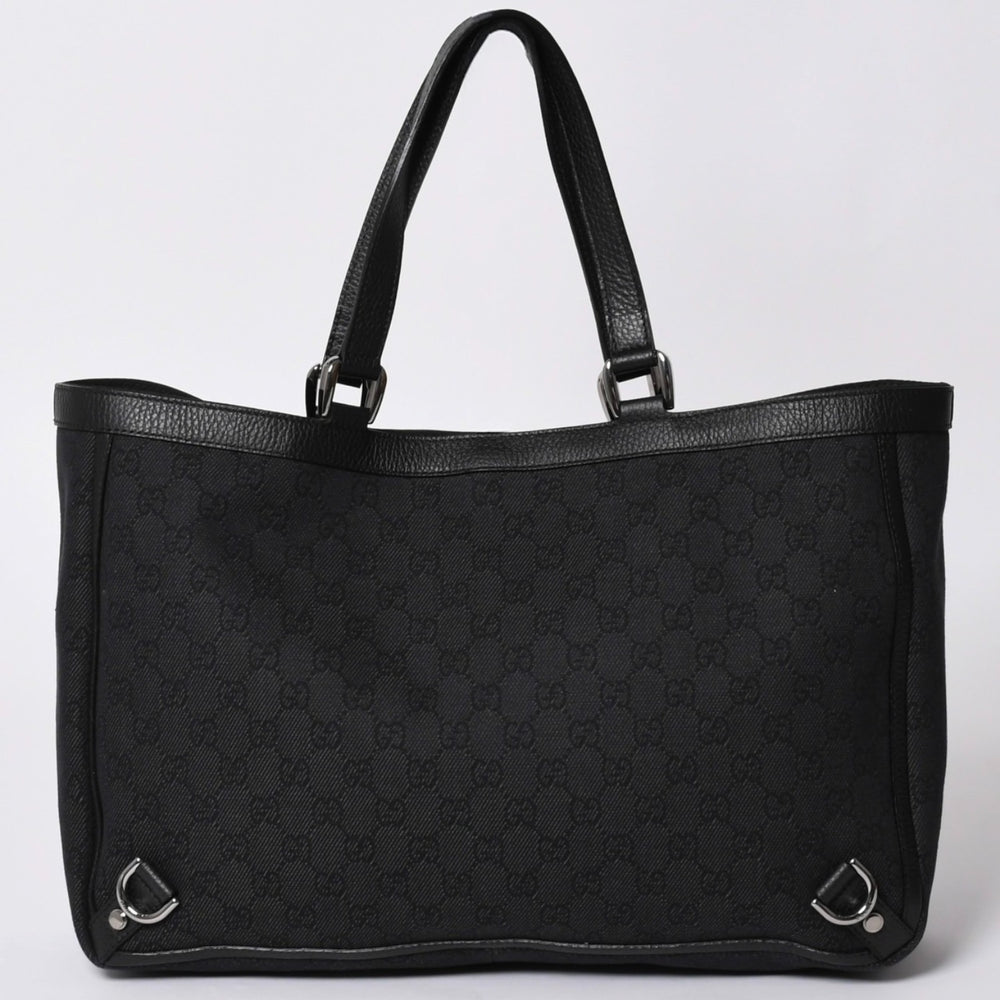 極美品 GUCCI グッチ アビー GG柄 ブラック GGキャンバス 293580 トートバッグ ショルダーバッグ 中古 4a001644