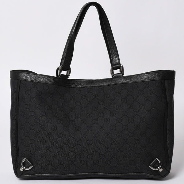 極美品 GUCCI グッチ アビー GG柄 ブラック GGキャンバス 293580 トートバッグ ショルダーバッグ 中古 4a001644