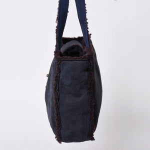 極美品 CHANEL シャネル ムートン シアリング ワンショルダーバッグ 5番台 ココマーク ヌバック アンティークゴールド金具 中古 4a001676