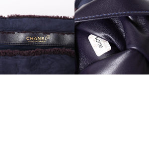 極美品 CHANEL シャネル ムートン シアリング ワンショルダーバッグ 5番台 ココマーク ヌバック アンティークゴールド金具 中古 4a001676