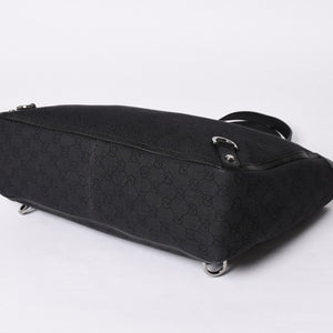 極美品 GUCCI グッチ アビー GG柄 ブラック GGキャンバス 293580 トートバッグ ショルダーバッグ 中古 4a001644