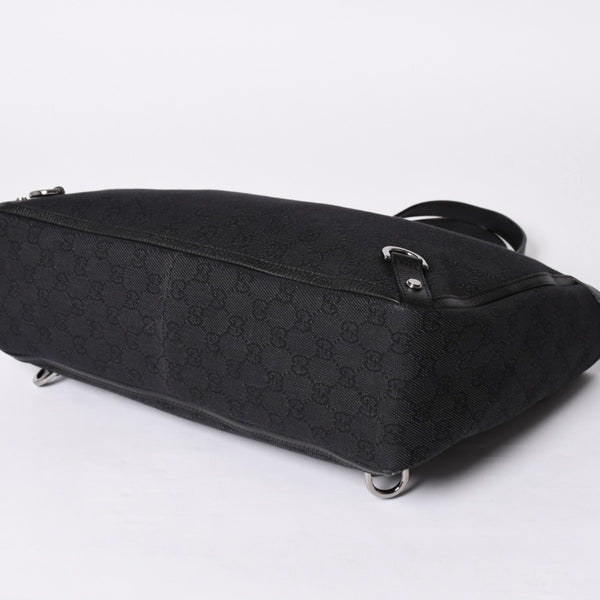 極美品 GUCCI グッチ アビー GG柄 ブラック GGキャンバス 293580 トートバッグ ショルダーバッグ 中古 4a001644
