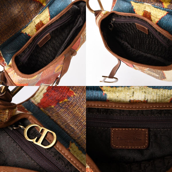 Christian Dior KILIM Saddle Bag One Shoulder Bag RU 0062 Galliano Period Good Condition Used 4a001598