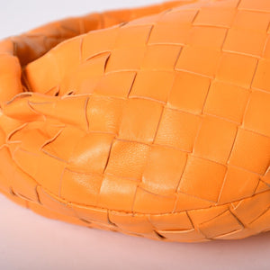 Very good condition BOTTEGAVENETA MINI JODIE Handbag 651876 Intrecciato Orange Used 4a001656