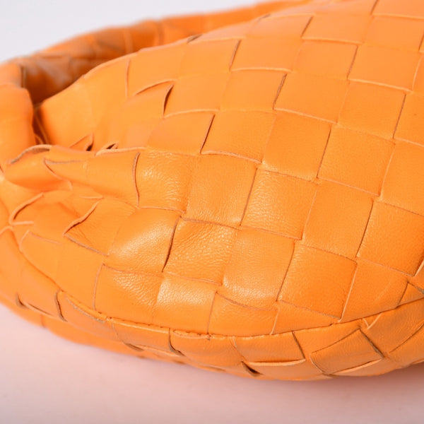Very good condition BOTTEGAVENETA MINI JODIE Handbag 651876 Intrecciato Orange Used 4a001656