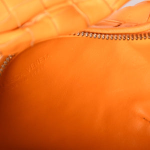 Very good condition BOTTEGAVENETA MINI JODIE Handbag 651876 Intrecciato Orange Used 4a001656
