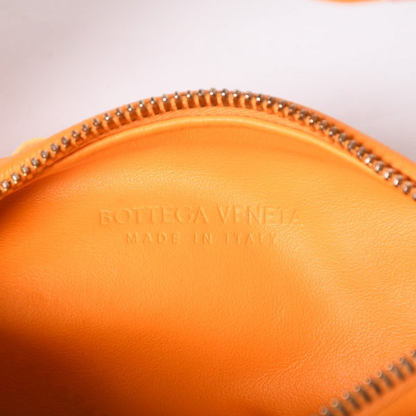 Very good condition BOTTEGAVENETA MINI JODIE Handbag 651876 Intrecciato Orange Used 4a001656