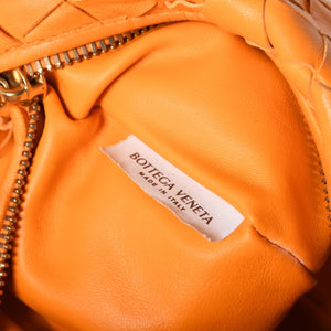 Very good condition BOTTEGAVENETA MINI JODIE Handbag 651876 Intrecciato Orange Used 4a001656