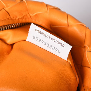 Very good condition BOTTEGAVENETA MINI JODIE Handbag 651876 Intrecciato Orange Used 4a001656