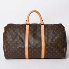 画像をギャラリービューアに読み込む, LOUIS VUITTON ルイヴィトン キーポル50 ボストンバッグ M41426 モノグラム PVC レザー モノグラム ゴールド金具 美品 中古 4a001587