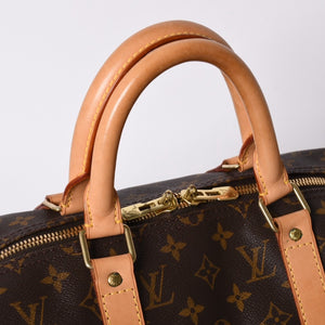 LOUIS VUITTON Keepall 50 Boston Bag M41426 Monogram PVC Leather Monogram Gold Hardware Good Condition Used 4a001587