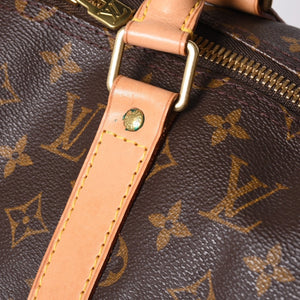 LOUIS VUITTON Keepall 50 Boston Bag M41426 Monogram PVC Leather Monogram Gold Hardware Good Condition Used 4a001587