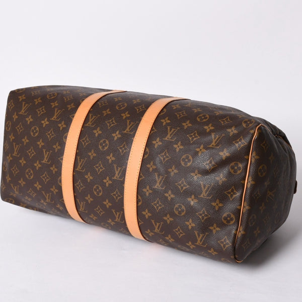 LOUIS VUITTON Keepall 50 Boston Bag M41426 Monogram PVC Leather Monogram Gold Hardware Good Condition Used 4a001587