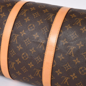 LOUIS VUITTON Keepall 50 Boston Bag M41426 Monogram PVC Leather Monogram Gold Hardware Good Condition Used 4a001587