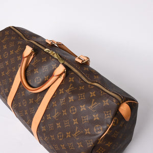 LOUIS VUITTON Keepall 50 Boston Bag M41426 Monogram PVC Leather Monogram Gold Hardware Good Condition Used 4a001587
