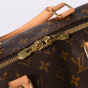 LOUIS VUITTON Keepall 50 Boston Bag M41426 Monogram PVC Leather Monogram Gold Hardware Good Condition Used 4a001587