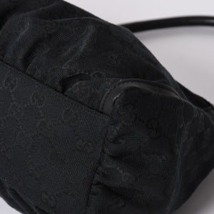 極美品 GUCCI グッチ アビー GGキャンバス ショルダーバッグ 190525 ワンショルダー セミショルダー 肩掛け レザー ブラック 中古 4a001662