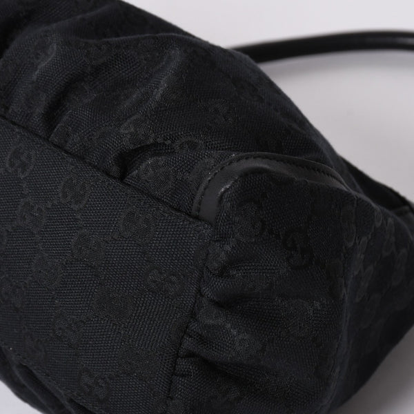 極美品 GUCCI グッチ アビー GGキャンバス ショルダーバッグ 190525 ワンショルダー セミショルダー 肩掛け レザー ブラック 中古 4a001662