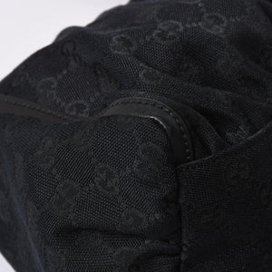 極美品 GUCCI グッチ アビー GGキャンバス ショルダーバッグ 190525 ワンショルダー セミショルダー 肩掛け レザー ブラック 中古 4a001662