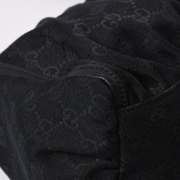 極美品 GUCCI グッチ アビー GGキャンバス ショルダーバッグ 190525 ワンショルダー セミショルダー 肩掛け レザー ブラック 中古 4a001662