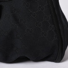 画像をギャラリービューアに読み込む, 極美品 GUCCI グッチ アビー GGキャンバス ショルダーバッグ 190525 ワンショルダー セミショルダー 肩掛け レザー ブラック 中古 4a001662
