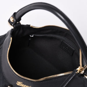 極美品 GUCCI グッチ アビー GGキャンバス ショルダーバッグ 190525 ワンショルダー セミショルダー 肩掛け レザー ブラック 中古 4a001662