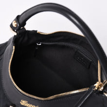 画像をギャラリービューアに読み込む, 極美品 GUCCI グッチ アビー GGキャンバス ショルダーバッグ 190525 ワンショルダー セミショルダー 肩掛け レザー ブラック 中古 4a001662