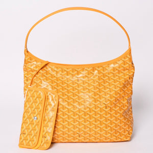 New and unused GOYARD Boheme Hobo Bag Yellow BOHEMEPMLTY33CL33P Coated Canvas Silver Hardware Used 4a001714