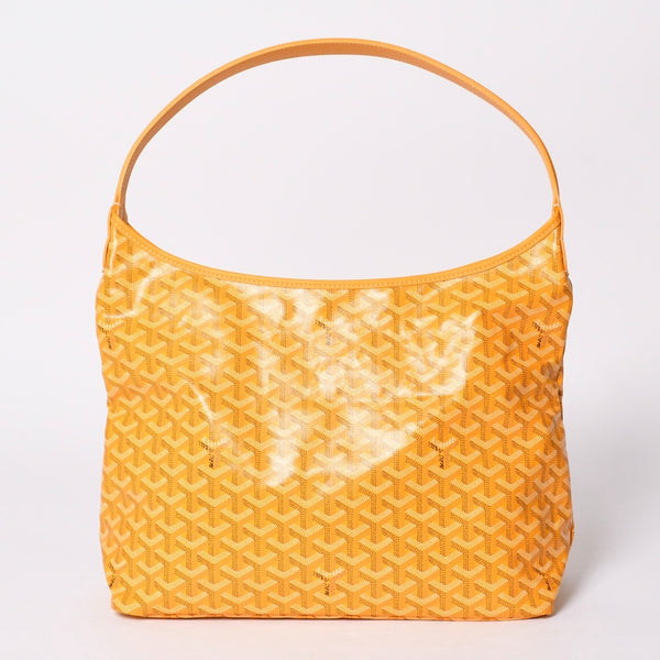 New and unused GOYARD Boheme Hobo Bag Yellow BOHEMEPMLTY33CL33P Coated Canvas Silver Hardware Used 4a001714