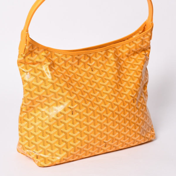 New and unused GOYARD Boheme Hobo Bag Yellow BOHEMEPMLTY33CL33P Coated Canvas Silver Hardware Used 4a001714
